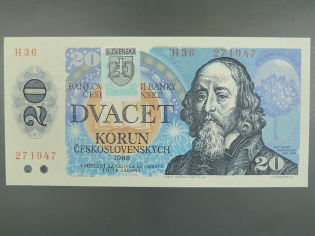 20 Sk 1988 s. H 36, kolkovaná, Baj. SK 1, Pi. 15
