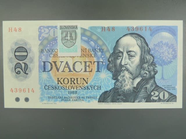20 Sk 1988 s. H 48, kolkovaná, Baj. SK 1, Pi. 15