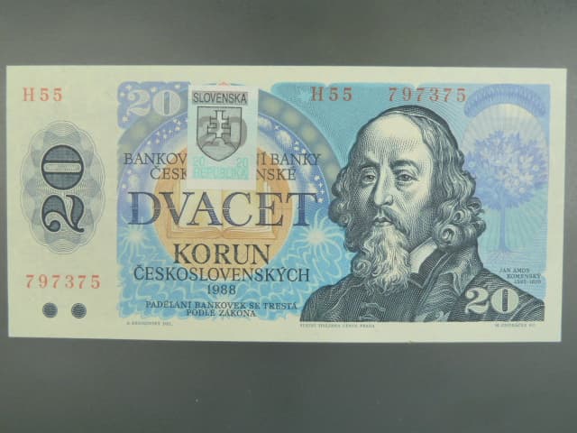 20 Sk 1988 s. H 55, kolkovaná, Baj. SK 1, Pi. 15