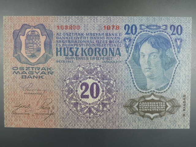20 K 2.1.1913 II.vydání, světlý odstín