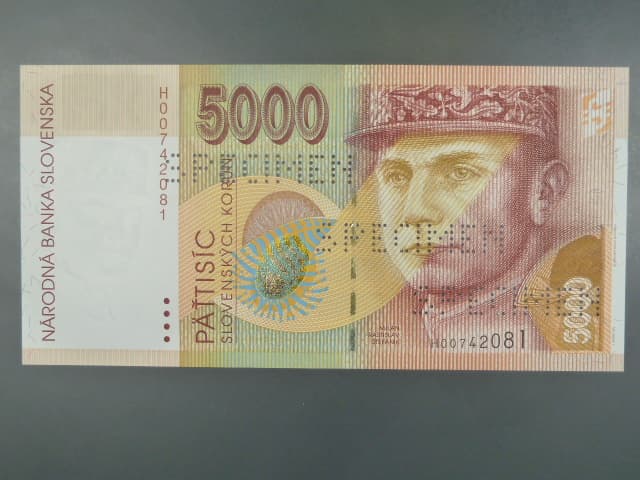 5000 Sk 3.4.1995 s. H perf. SPECIMEN, Baj. SK 11a, Pi. 29s