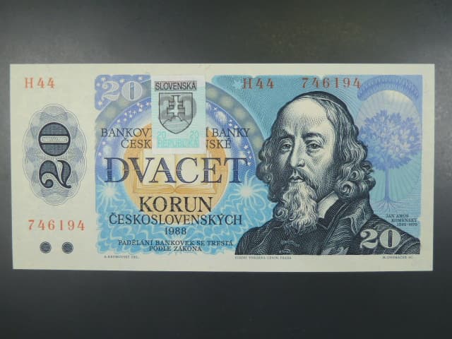 20 Sk 1988 s. H 44, kolkovaná, Baj. SK 1, Pi. 15