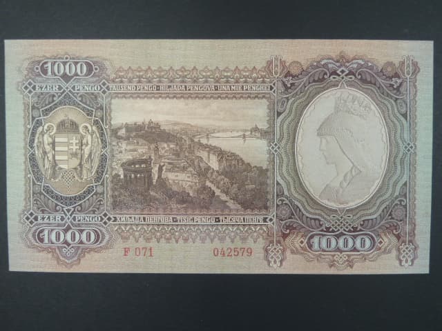 Maďarsko, 1000 Pengö 1943 série F