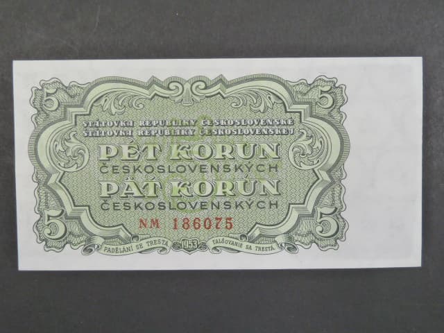 5 Kčs 1953 série NM, tiskárna STC Praha