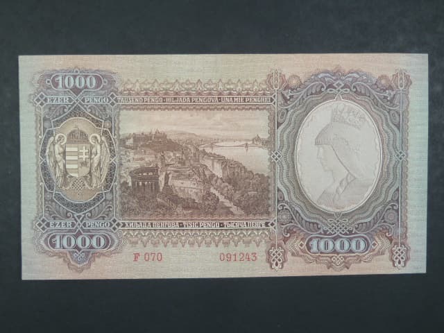 Maďarsko, 1000 Pengö 1943 série F 070
