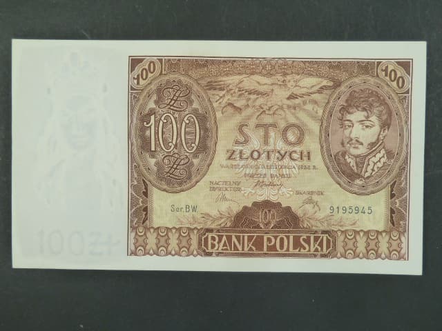 Polsko, 100 Zl 1934 série BW.