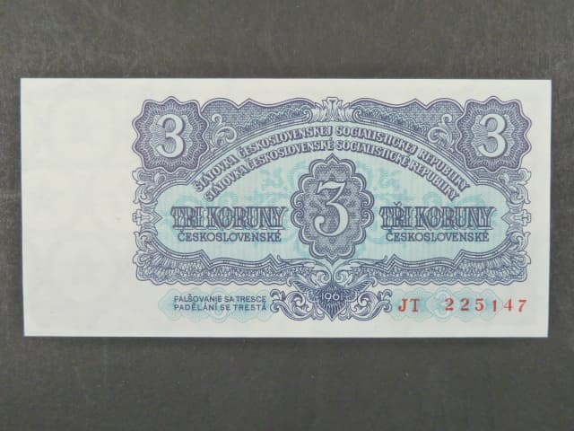 3 Kčs 1961 série JT