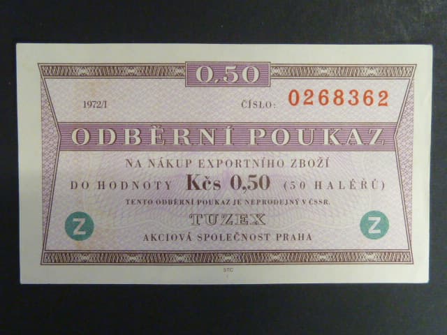 0,50 TKčs 1972 / I "Z", K.Š.K. 40b
