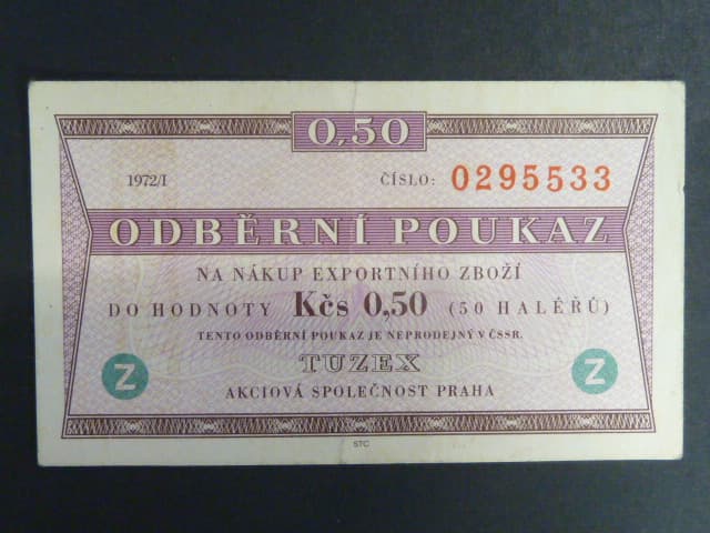 0,50 TKčs 1972 / I "Z", K.Š.K. 40b