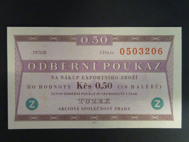 0,50 TKčs 1973 / III "Z", K.Š.K. 40b