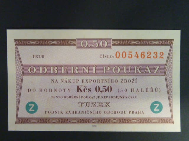 0,50 TKčs 1974 / II "Z", K.Š.K. 47b
