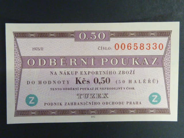 0,50 TKčs 1975 / II "Z", K.Š.K. 47b