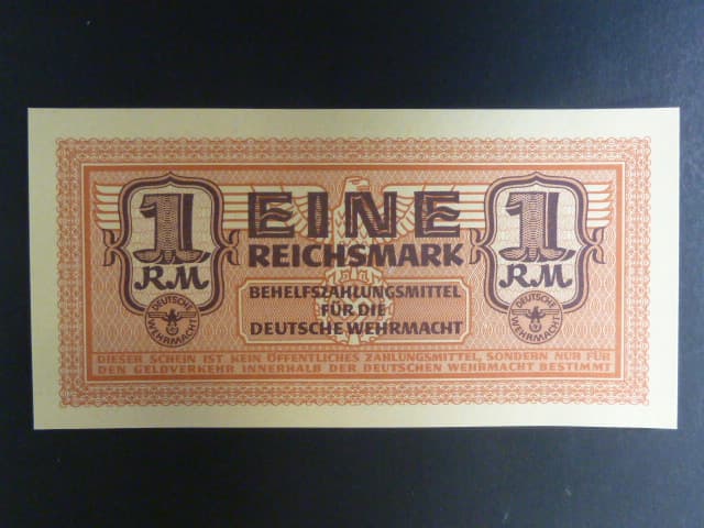 vydání pro Wehrmacht 1940/42, 1 Reichsmark b.d., Ros. DWM-6