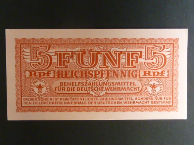 vydání pro Wehrmacht 1940/42, 5 Reichspfennig b.d., Ros. DWM-3