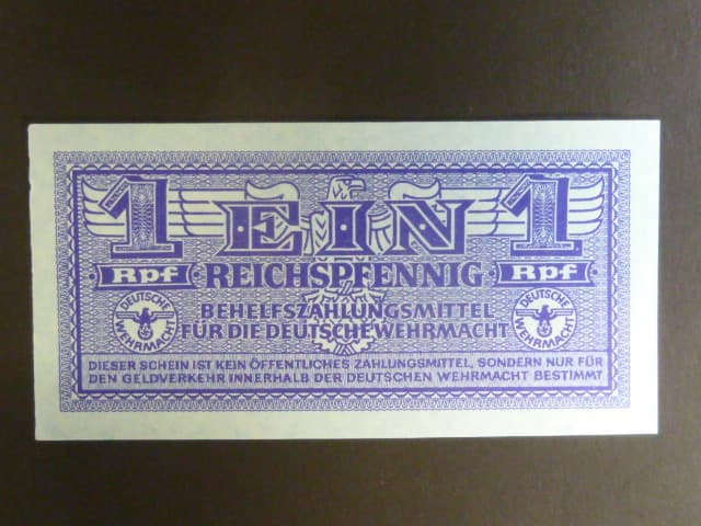 vydání pro Wehrmacht 1940/42, 1 Reichspfennig b.d., Ros. DWM-2a