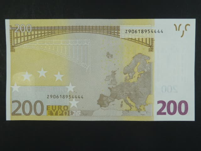 200 Euro 2002 s.Z, Belgie, podpis Mario Draghi, T002 tiskárna Belgie