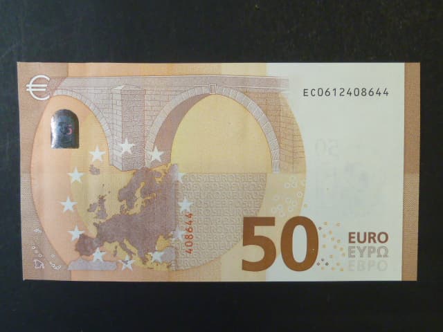 50 Euro 2017 série EC, podpis Mario Draghi, E015