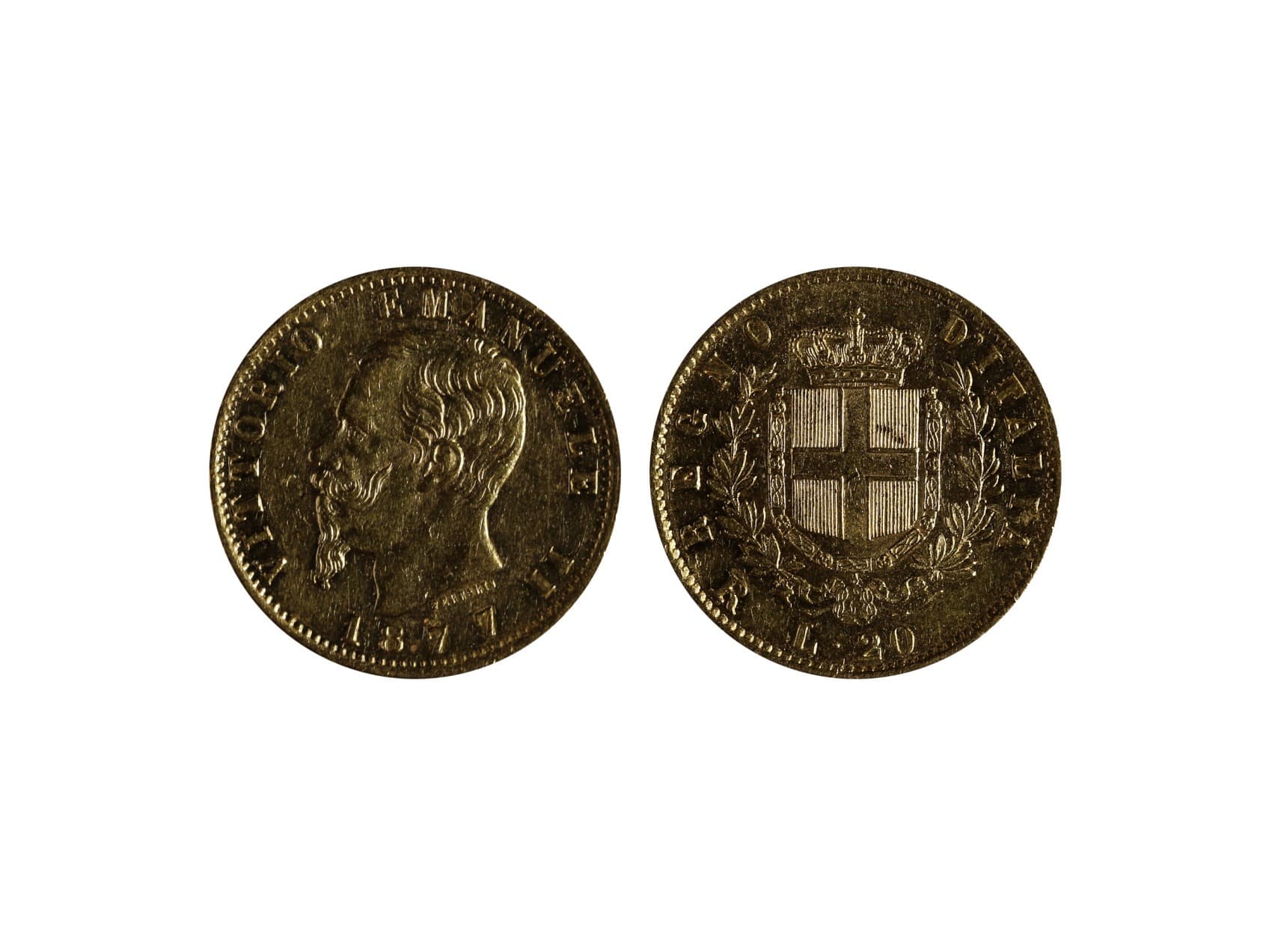 Itálie, Vittorio Emanuele II. - 20 Lire 1877