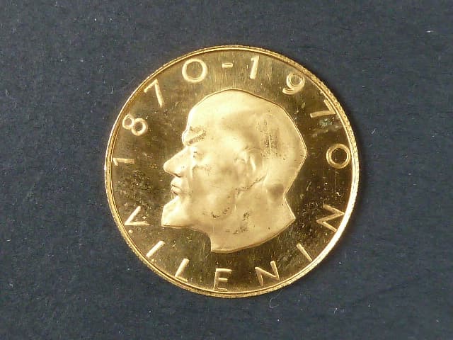 Dukátová medaile V.I.Lenin, raženo v Kremnici 1970, Au 986/1000, certifikát, originální balení