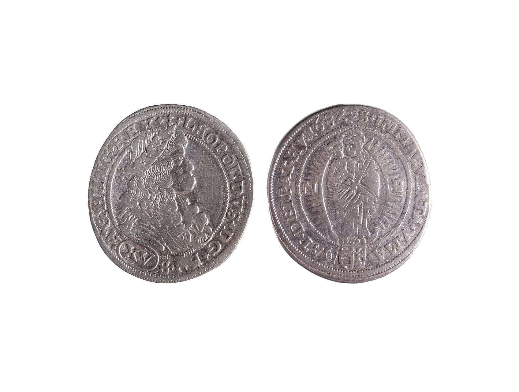 Leopold I. 1657-1711 - XV krejcar 1682 NB Velká Baňa