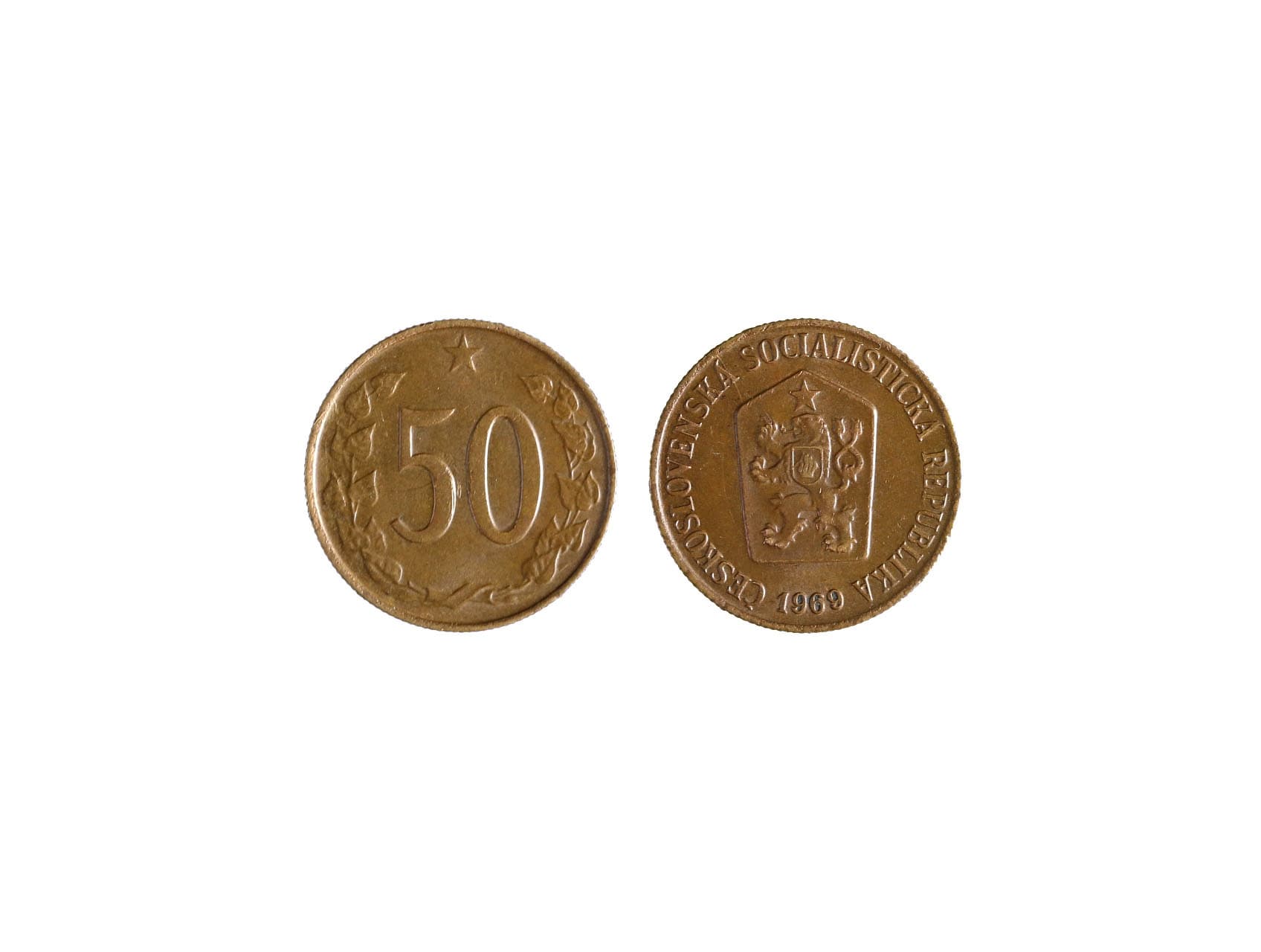 ČSSR 1953-1992 - 50 hal 1969 var. bez teček u letopočtu, N65b