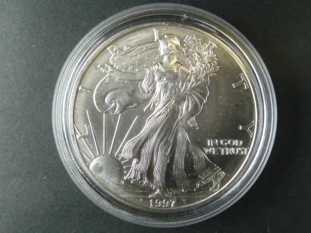 1 $ 1997 Liberty, 1 OZ Ag