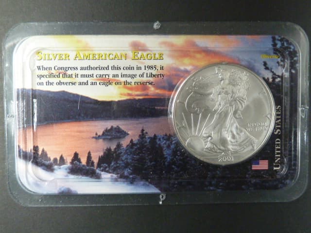1 $ 2001 Liberty, 1 OZ Ag, dárkové balení