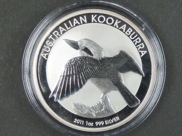1 Dollars - 1 Oz (31,1050g) Ag - Kookaburra 2011, kvalita proof, Ag 999/1000, etue