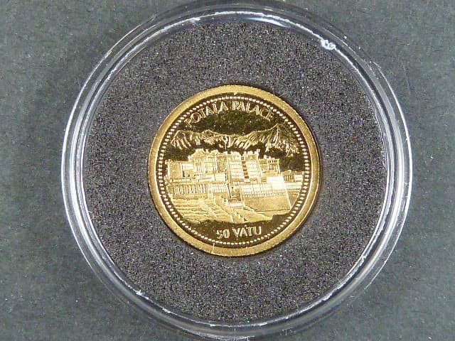 50 Vatu 2009 - Potala palace,  Au 0,999, 1 g, náklad 10.000ks, KM 62