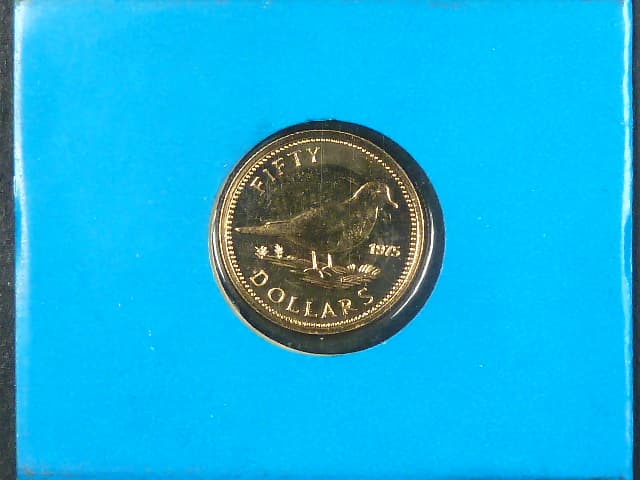 50 $ 1975, Au 0,916, cerifikát, originální původní balení