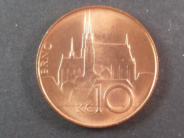 10 Kč 1993, varianta malé Kč, potvrzení autentičnosti od JUDr. Moravce, bezvadný stav - ražební lesk