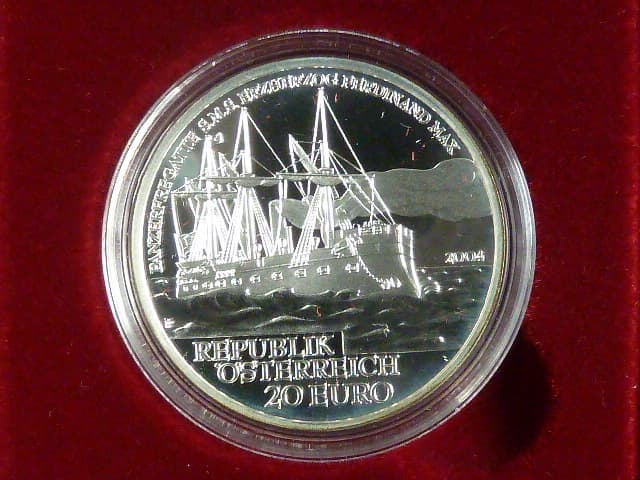 20 Euro 2004 S.M.S. Erzherzog Ferdinand Max, Ag 0.900, 18g, etue, certifikát