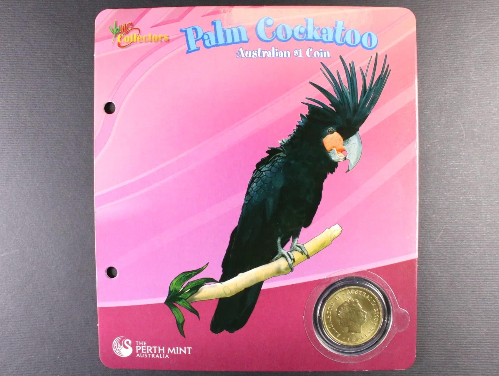 1 Dolar, 2008, Kakadu arový ve sběratelské kartě