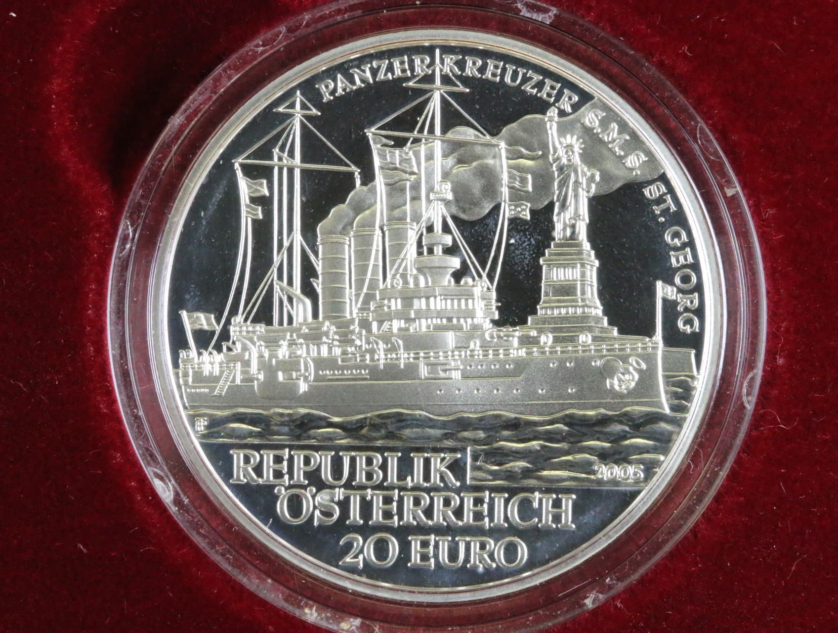 20 Euro 2005, S.M.S St. George, Ag 0.900, 20g, bez certifikatu_