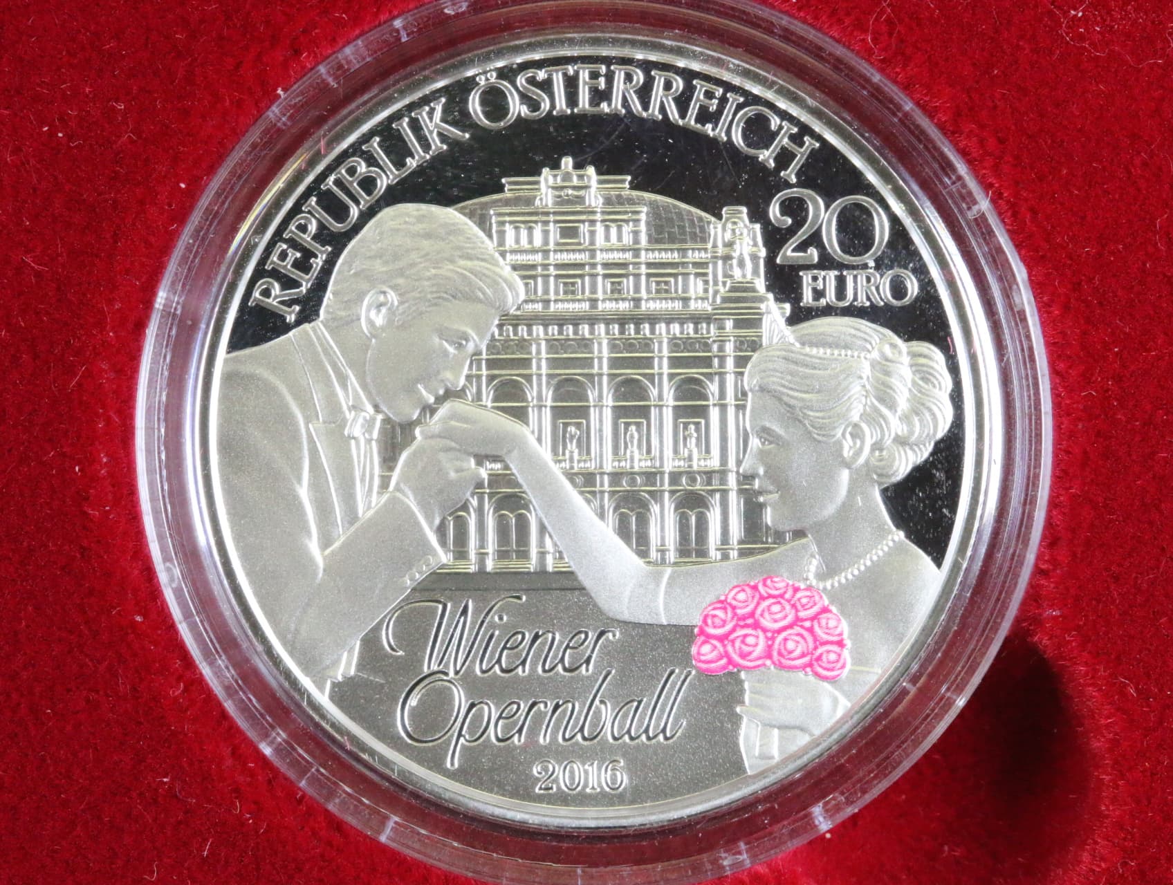20 Euro 2016, Wiener Opernball, Ag 0.900, 20g, bez certifikatu_
