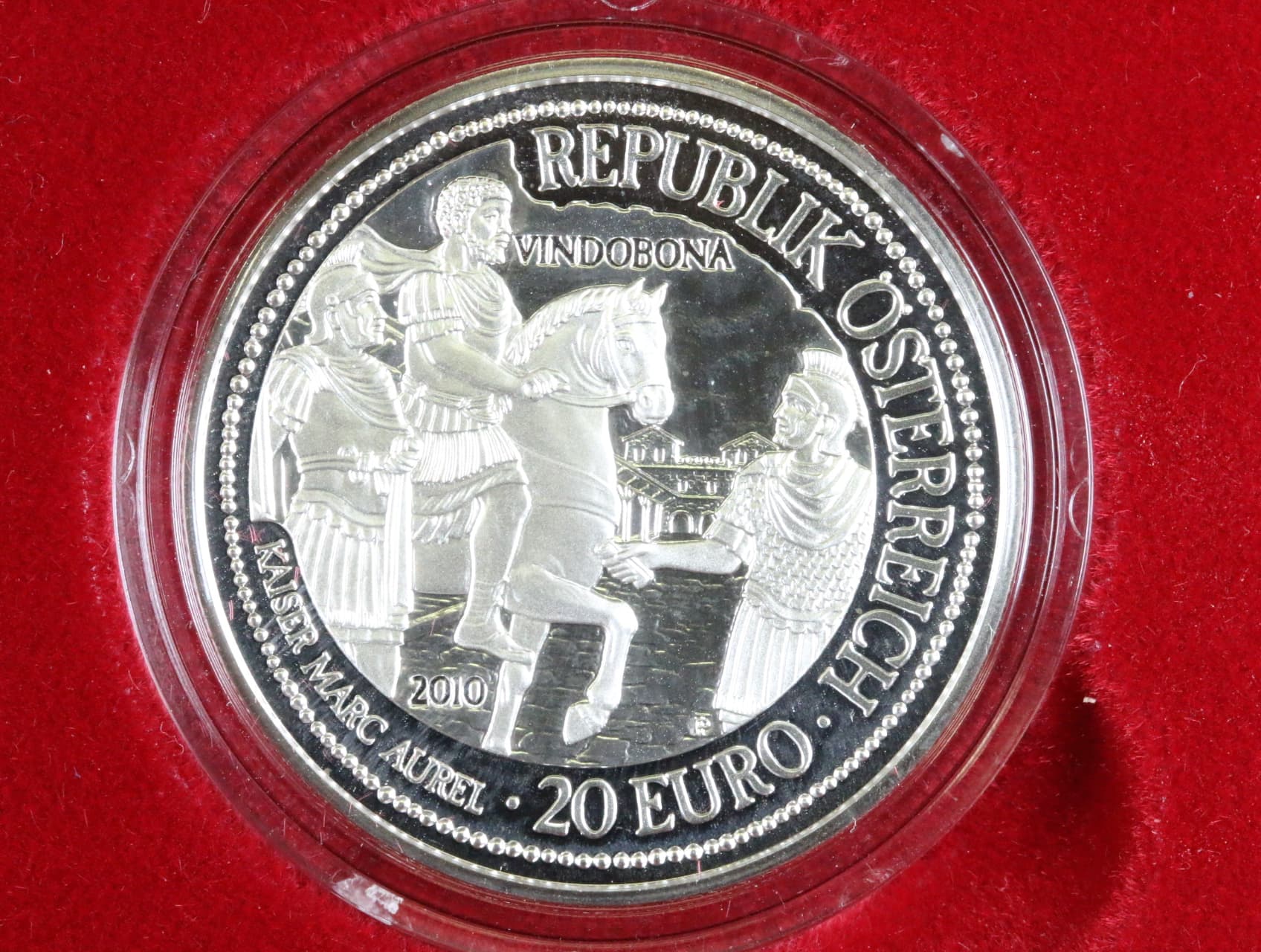 20 Euro 2010, Vindobona, Ag 0.900, 20g, etue a certifikát_