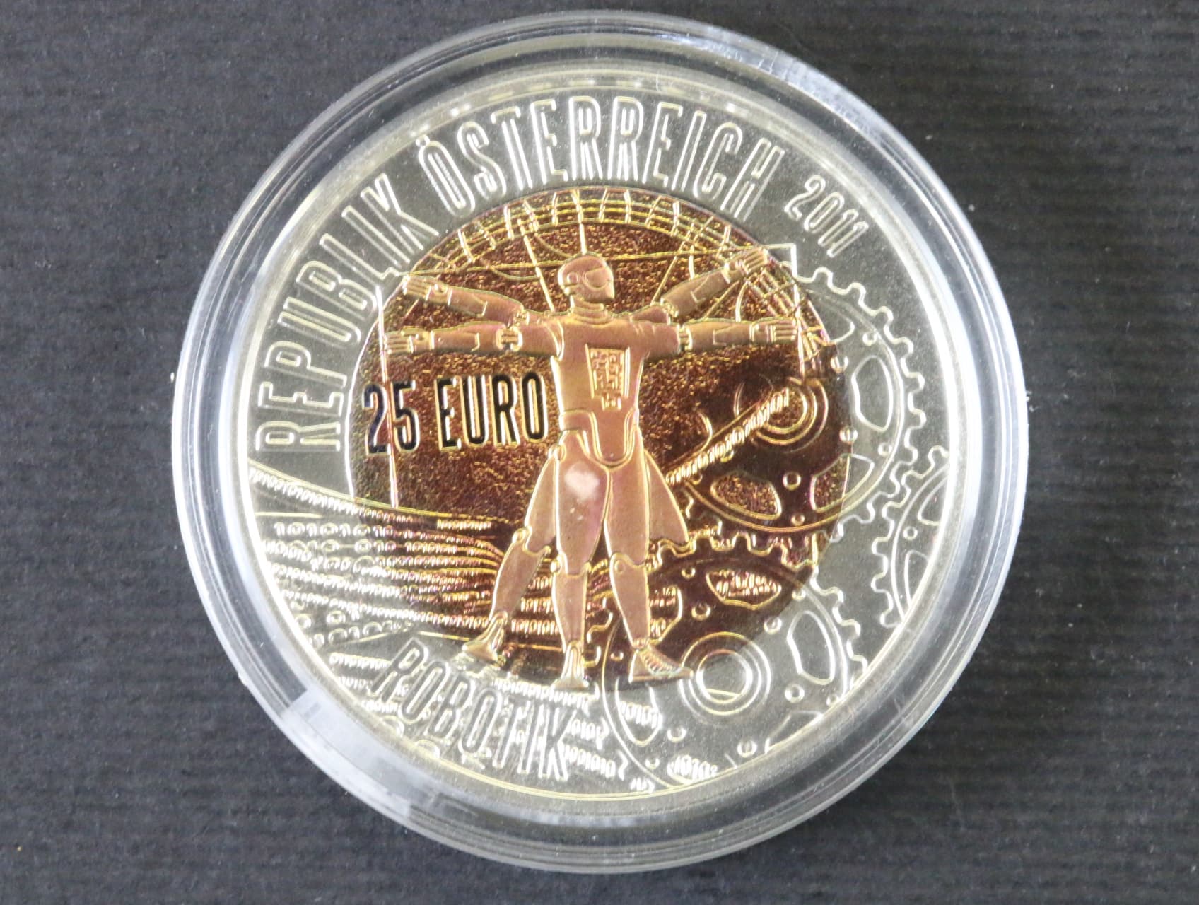 25 Euro 2011, Robotik, 16,5g 0.900 Ag, etue, certifikát_