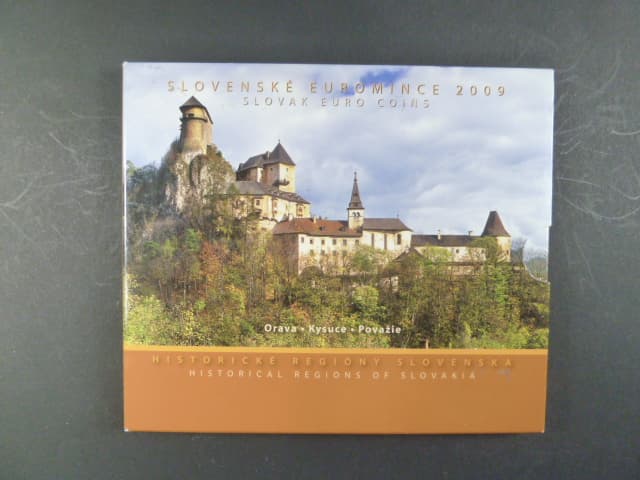 2009 ročníková sada euromincí Historické regióny Sovenska - Orava / Kysuce / Považie