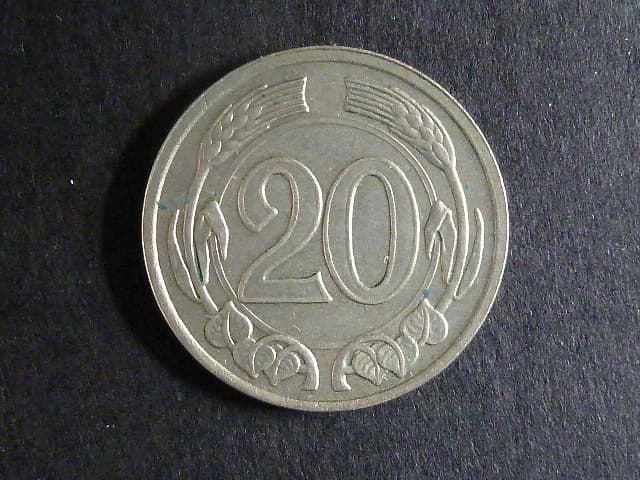 20 Haléř 1921 - zkušební ražba Kremnica, průměr 20 mm, J.Čejka, J.Reisner, Chlapovič 26, M.CH. typ 1, velmi vzácný
