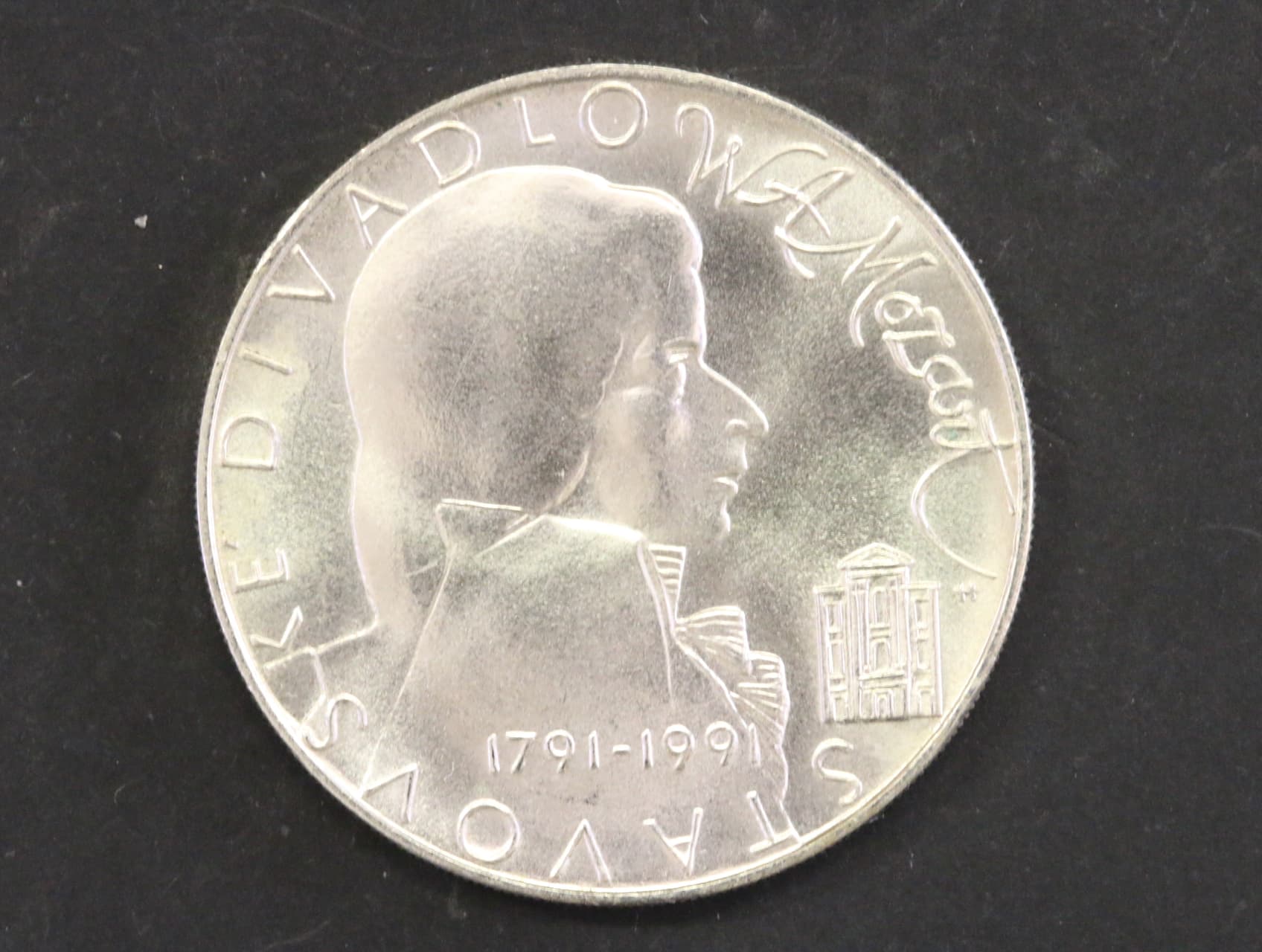 100 Kčs 1991, Znovuotevření Stavovského divadla k 200.výročí úmrtí Wolfganga Amadea Mozarta_
