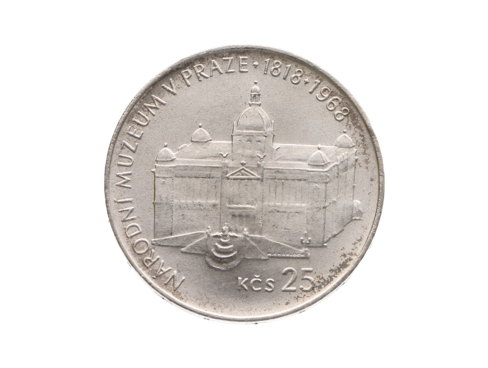 25 Kčs 1968, 150. výročí založení Národního muzea v Praze_