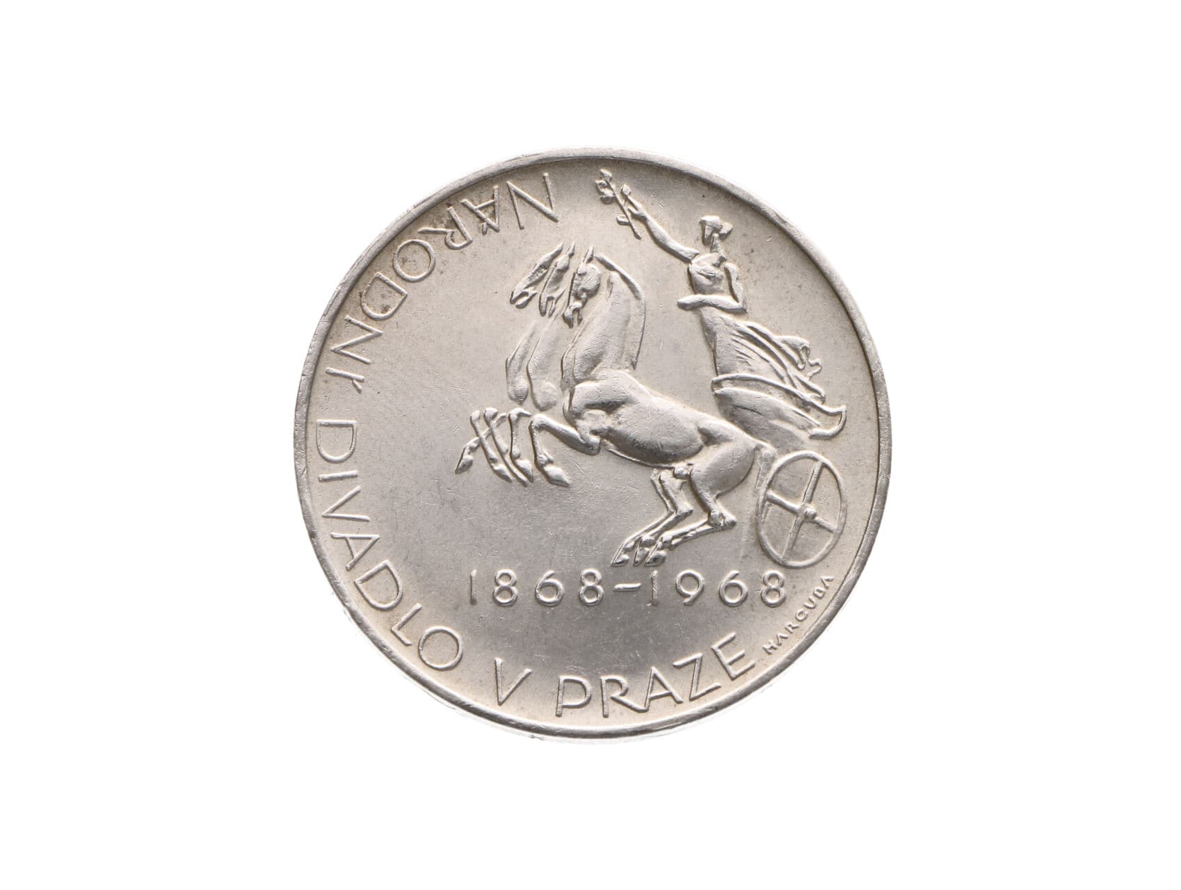 10 Kčs 1968, 100. výročí položení základního kamene Národního divadla_