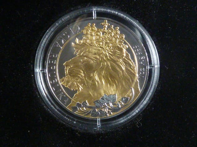 2 Dollars 2021 - Český lev, zlacený, náklad 3.000 ks, certifikát, etue