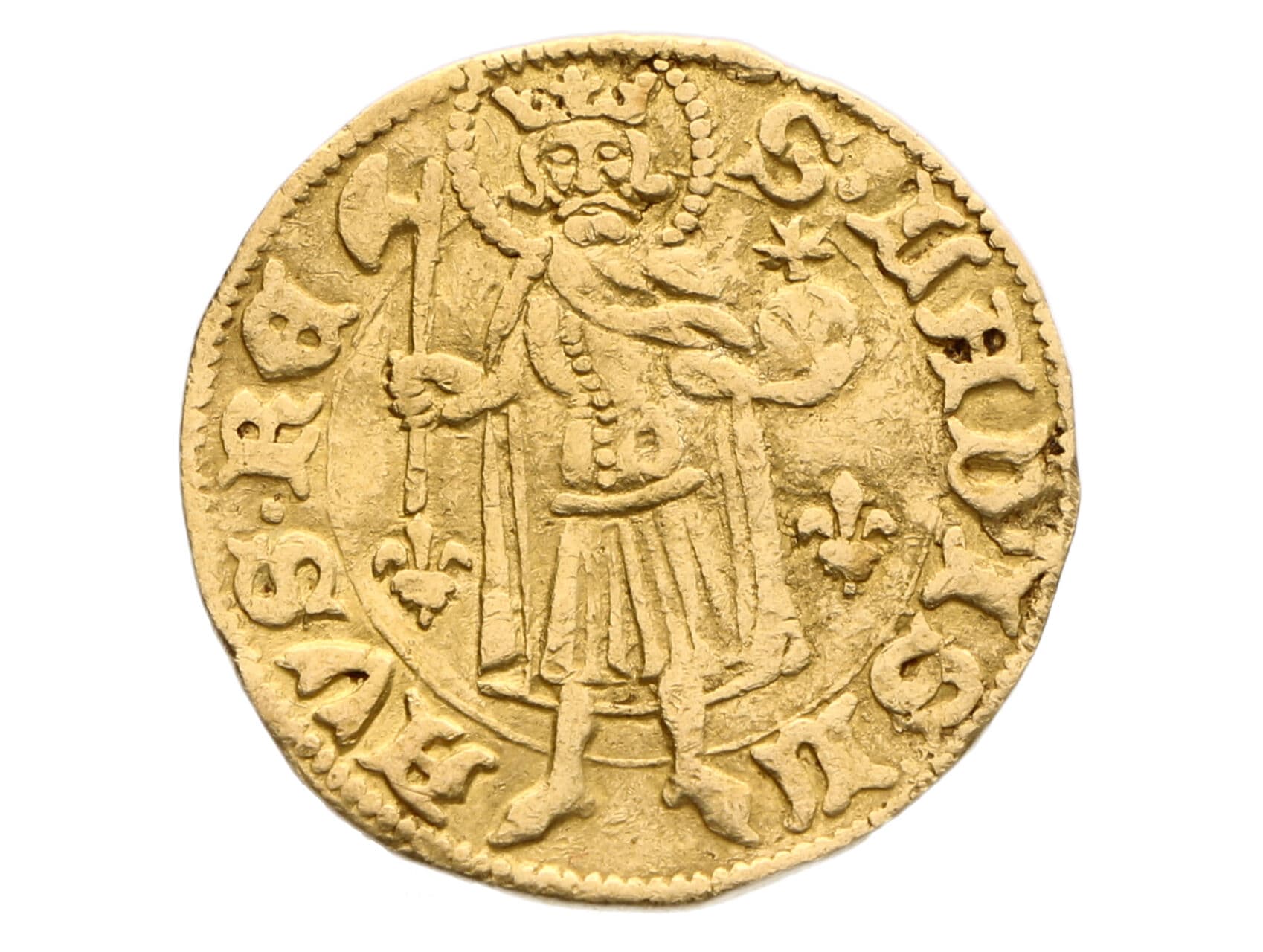 Zikmund Lucemburský 1387-1437 - Dukát b.l. 1387-1389 Košice, 3,50g, Huszár 572