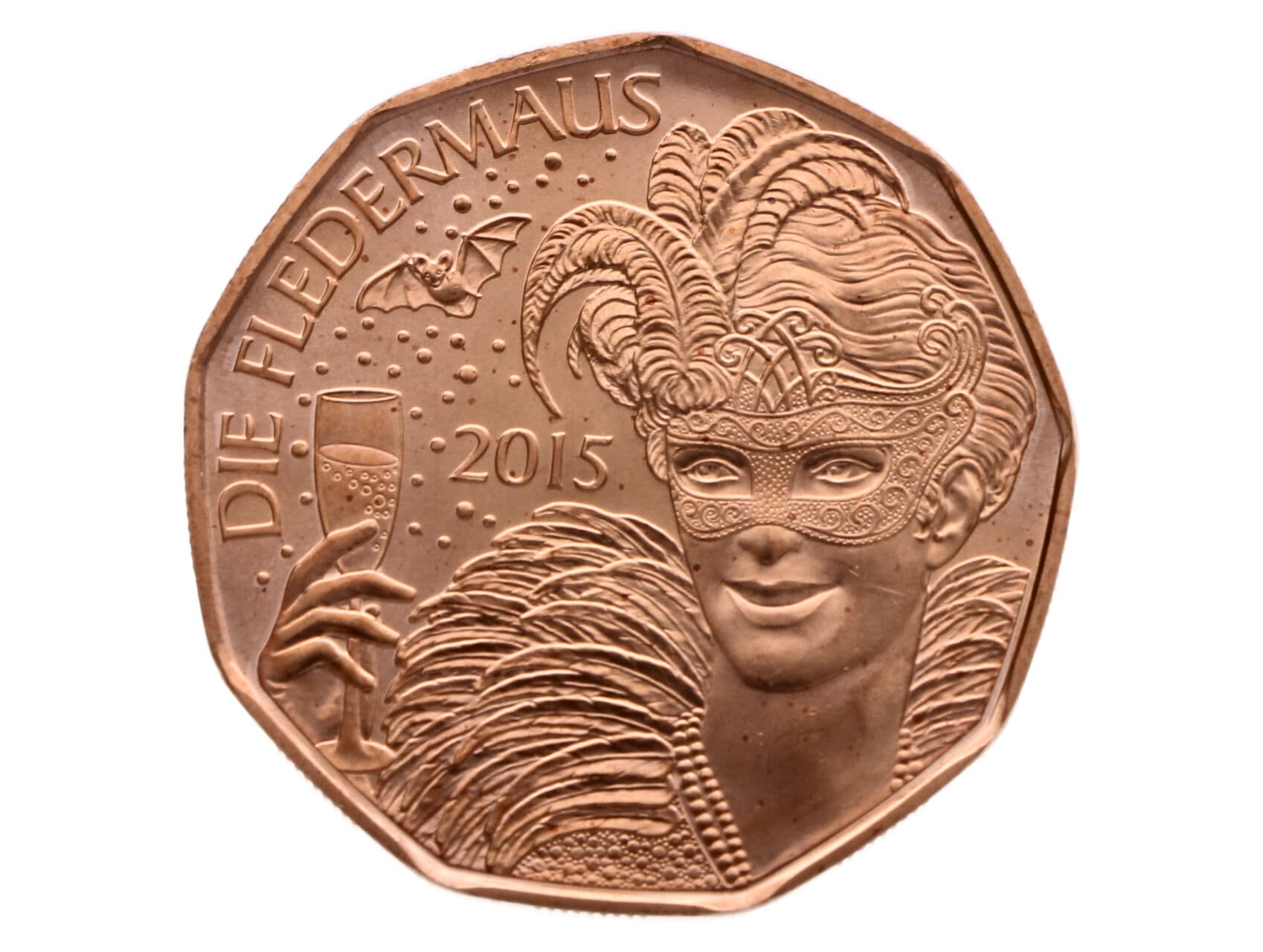 5 Euro 2015, Die Fledermaus, Cu_