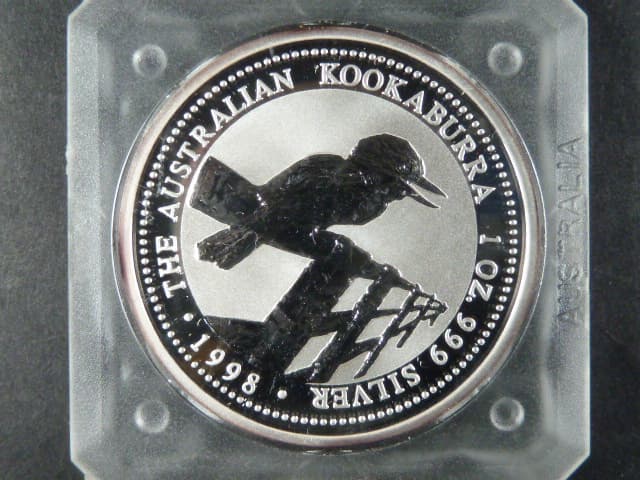 1 Dollars - 1 Oz (31,1g) Ag - Kookaburra 1998, kvalita proof, Ag 0.999
