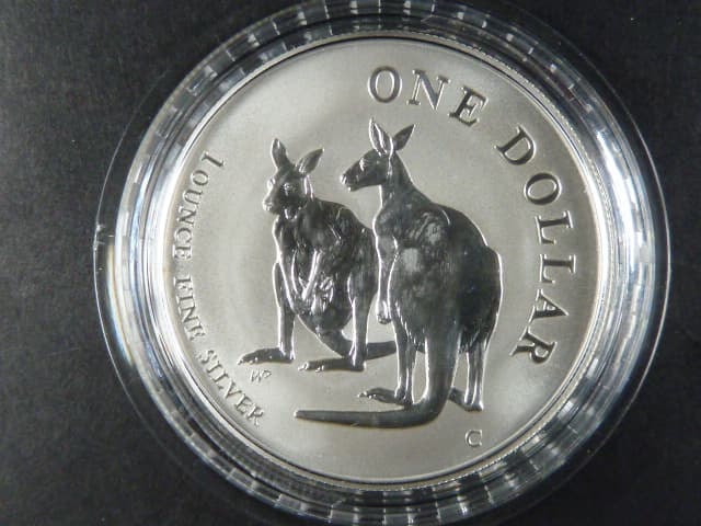 1 Dollars - 1 Oz (31,1g) Ag - Kangaroo 1999, kvalita proof, Ag 0.999, KM 398