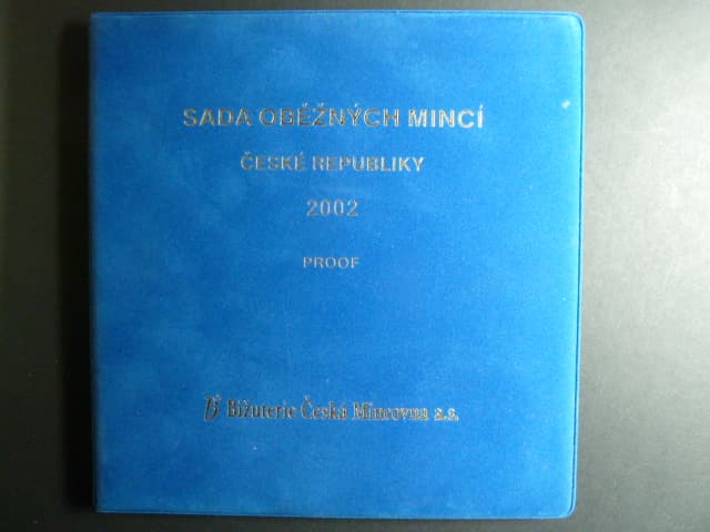 sada 2002 PROOF, I.náklad 2500 Ks, semišový obal
