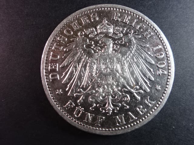 Baden, Friedrich I (1852-1907), 5 Mark 1904 G, J. 33, KM. 274