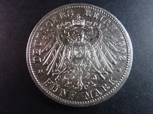 Baden, Friedrich I (1852-1907), 5 Mark 1902 G, J. 33, KM. 274
